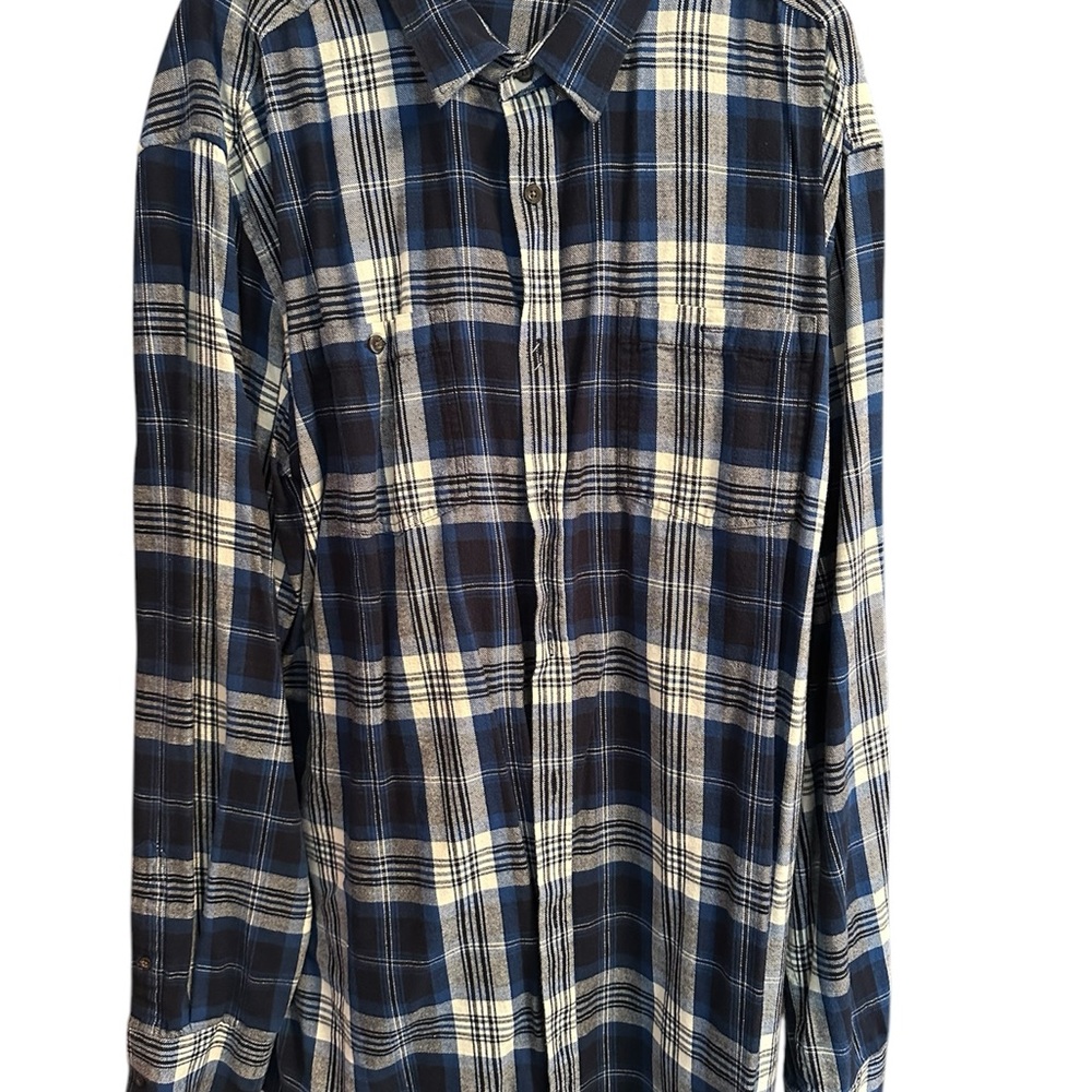 Men's Blue Plaid Shirt